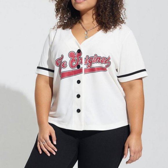 ❤️NWT VINTAGE TORRIID MICKEY MOUSE BASEBALL JERSEY SHIRT - DISNEY TOP BUTTONS - Picture 7 of 10